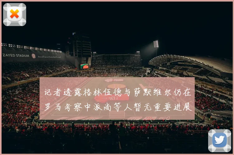 记者透露格林伍德与萨默维尔仍在罗马考察中派尚等人暂无重要进展消息
